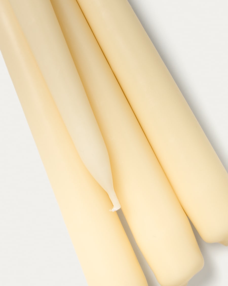 Set Talinen di 4 candele bianche