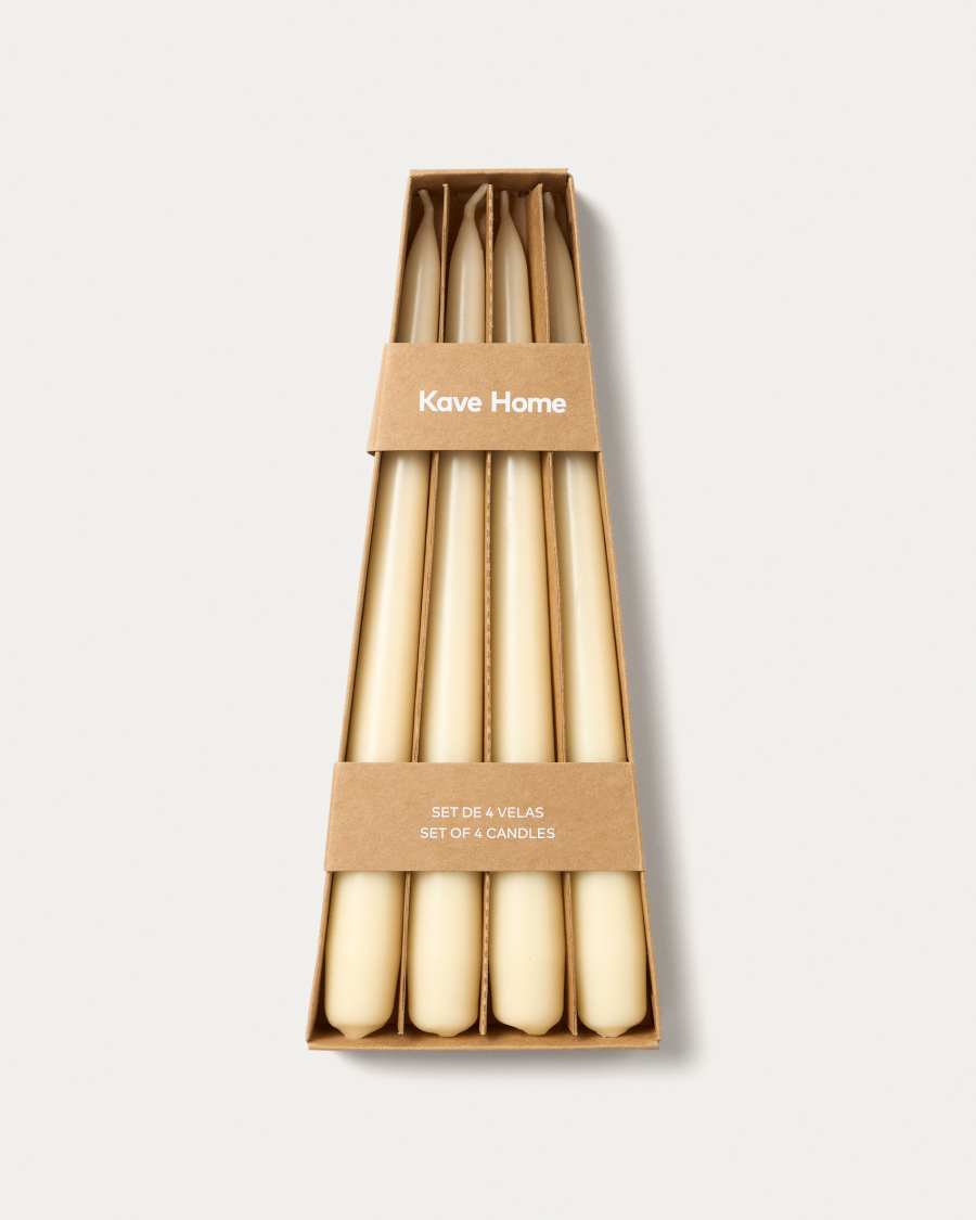 Set Talinen di 4 candele bianche