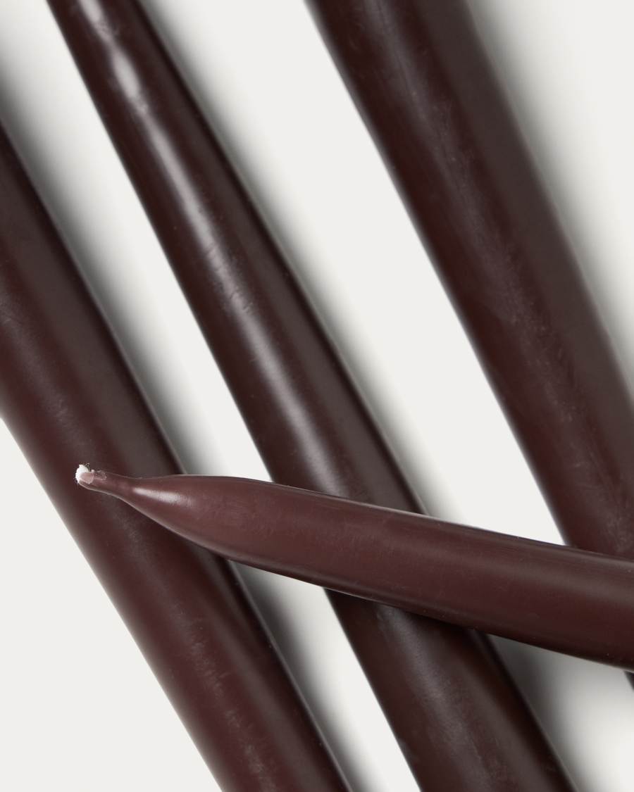 Talinen set of 4 brown candles