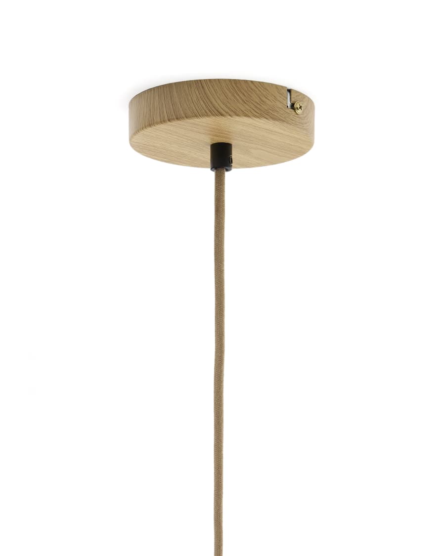 Kaede metal lamp fitting in a wood effect, 150 cm