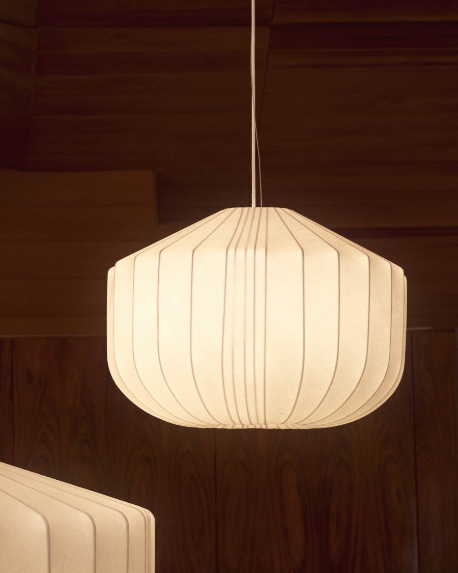 Somar ceiling lamp made with synthetic fibres and steel rods Ø51cm