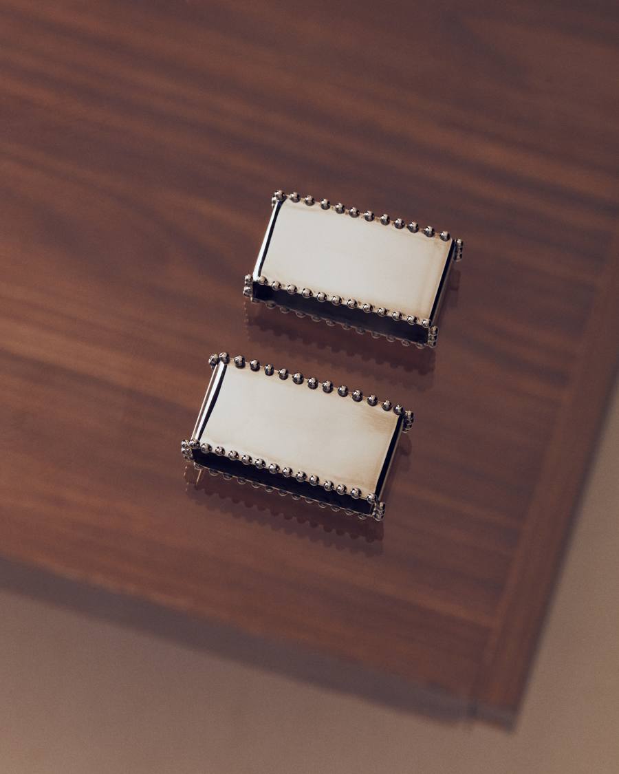 Nirela set of 2 stainless steel napkin rings