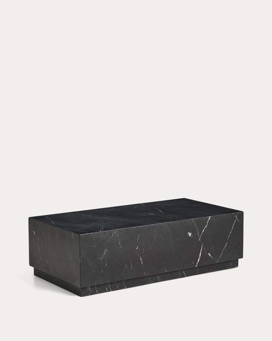 Sorein coffee table in black marble 100 x 50 cm