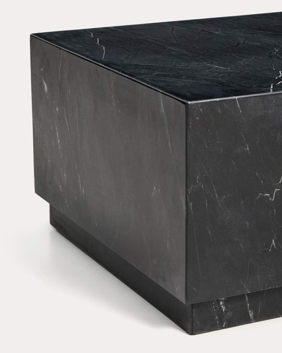 Sorein coffee table in black marble 100 x 50 cm