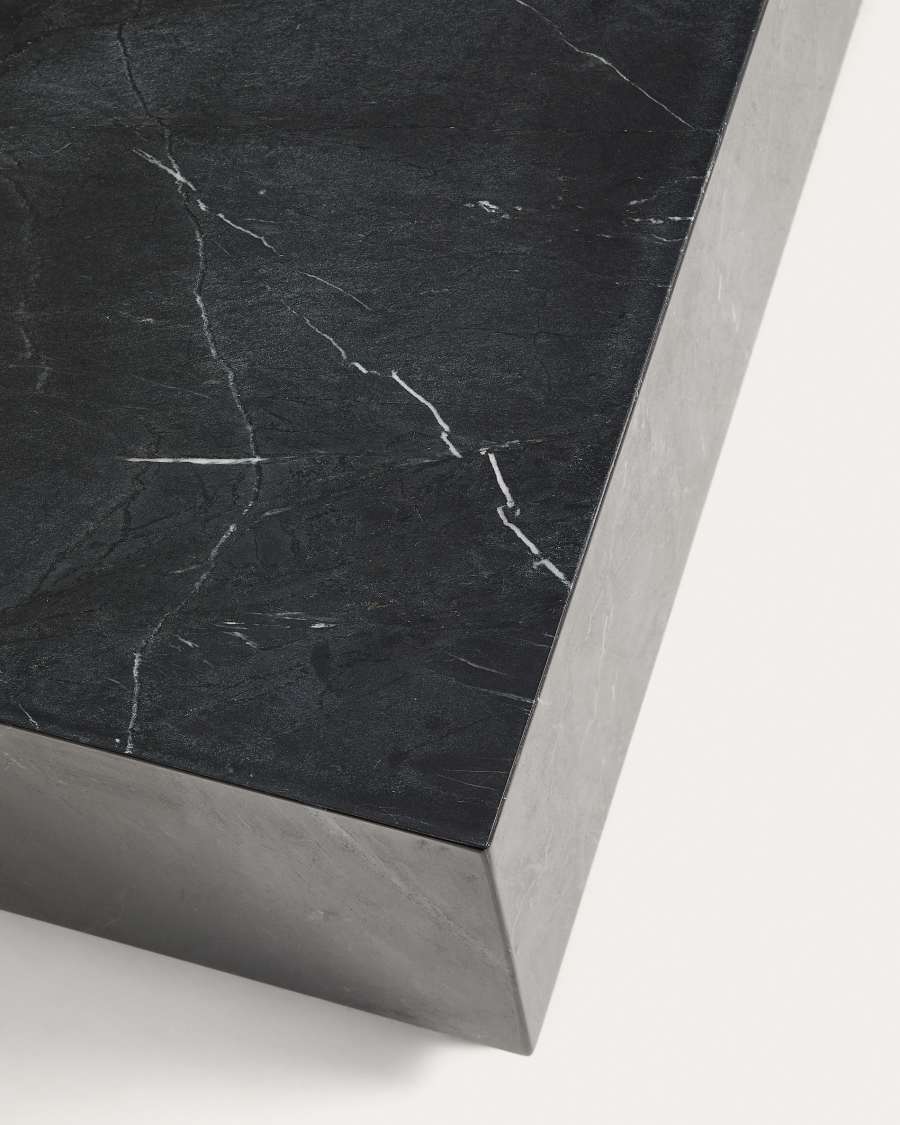 Sorein coffee table in black marble 100 x 50 cm