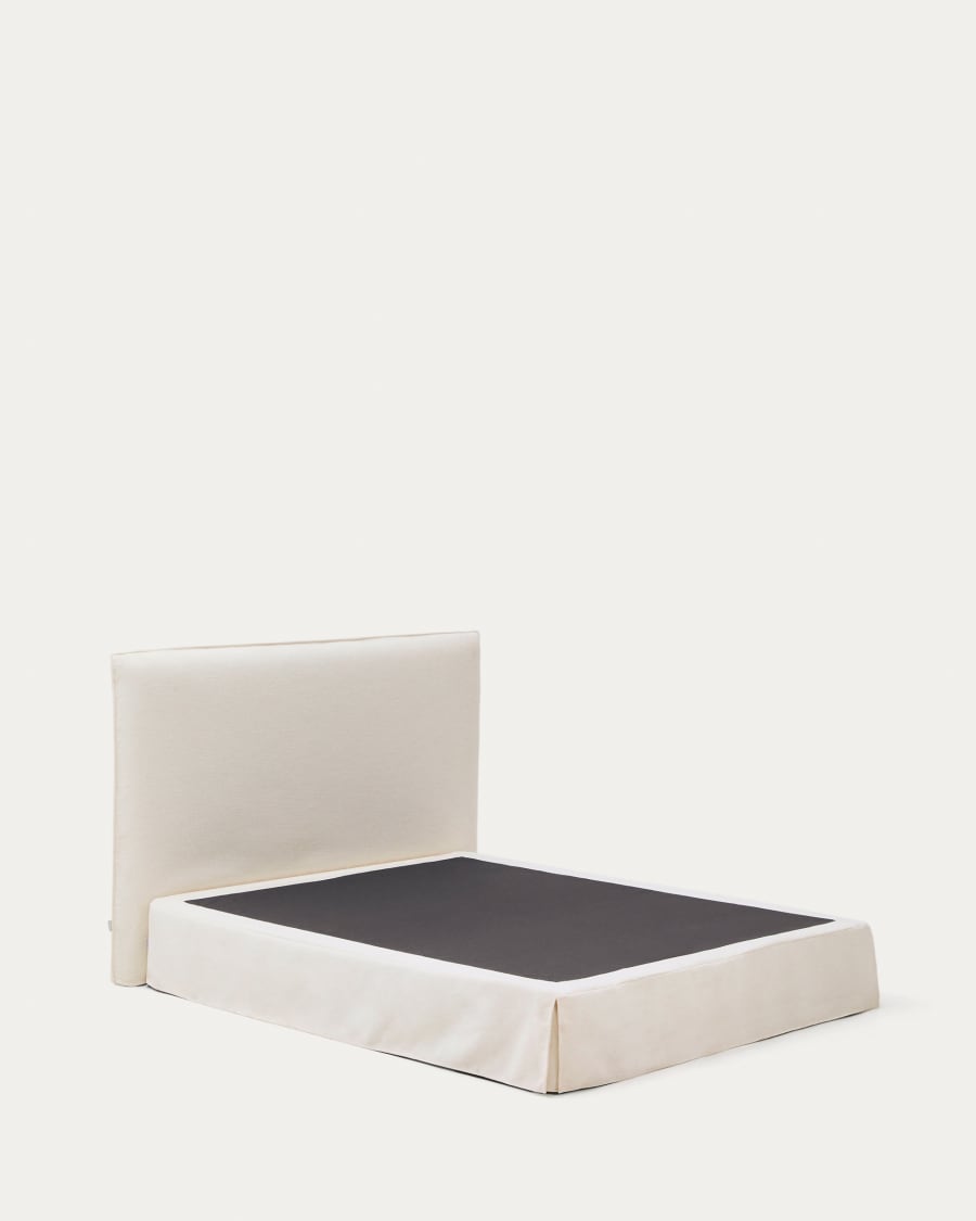 Letto sfoderabile Jaira in ciniglia bianca per materasso da 160x200cm FSC Mix Credit