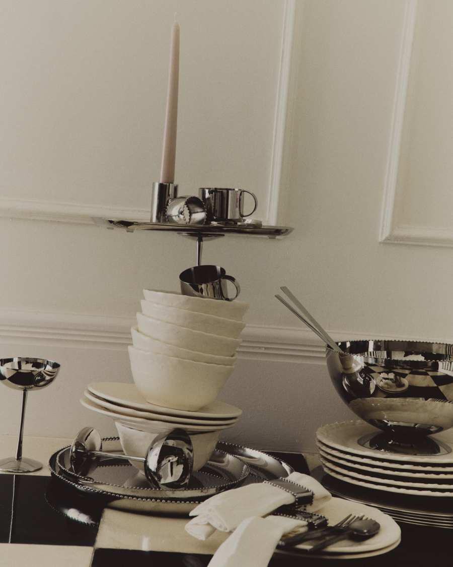 Piatto da dolce Varla in ceramica beige