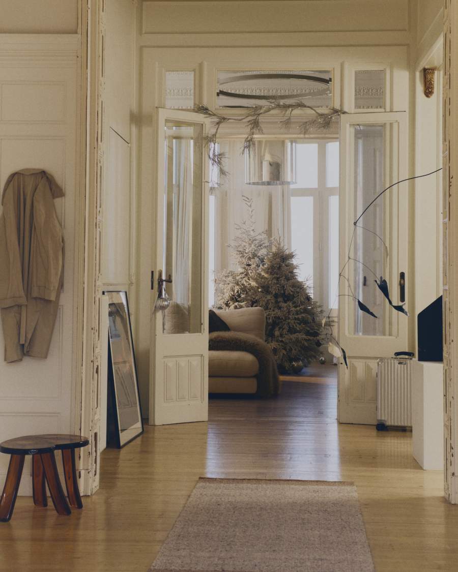 Teila Lichtergirlande in Form eines Zweiges silberfarben 180 cm