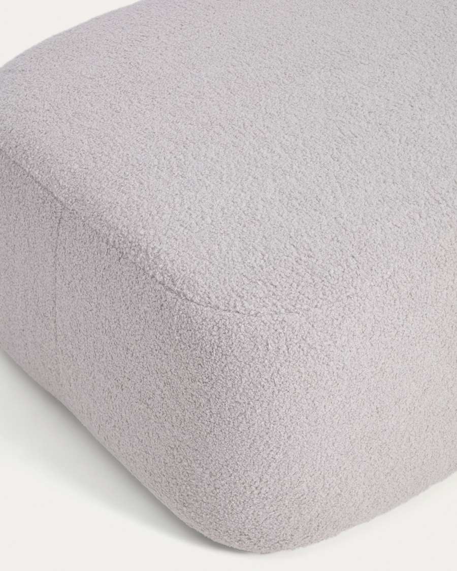 Repose-pieds Martina en bouclette grise 123 x 85 cm Certifié FSC Mix Credit