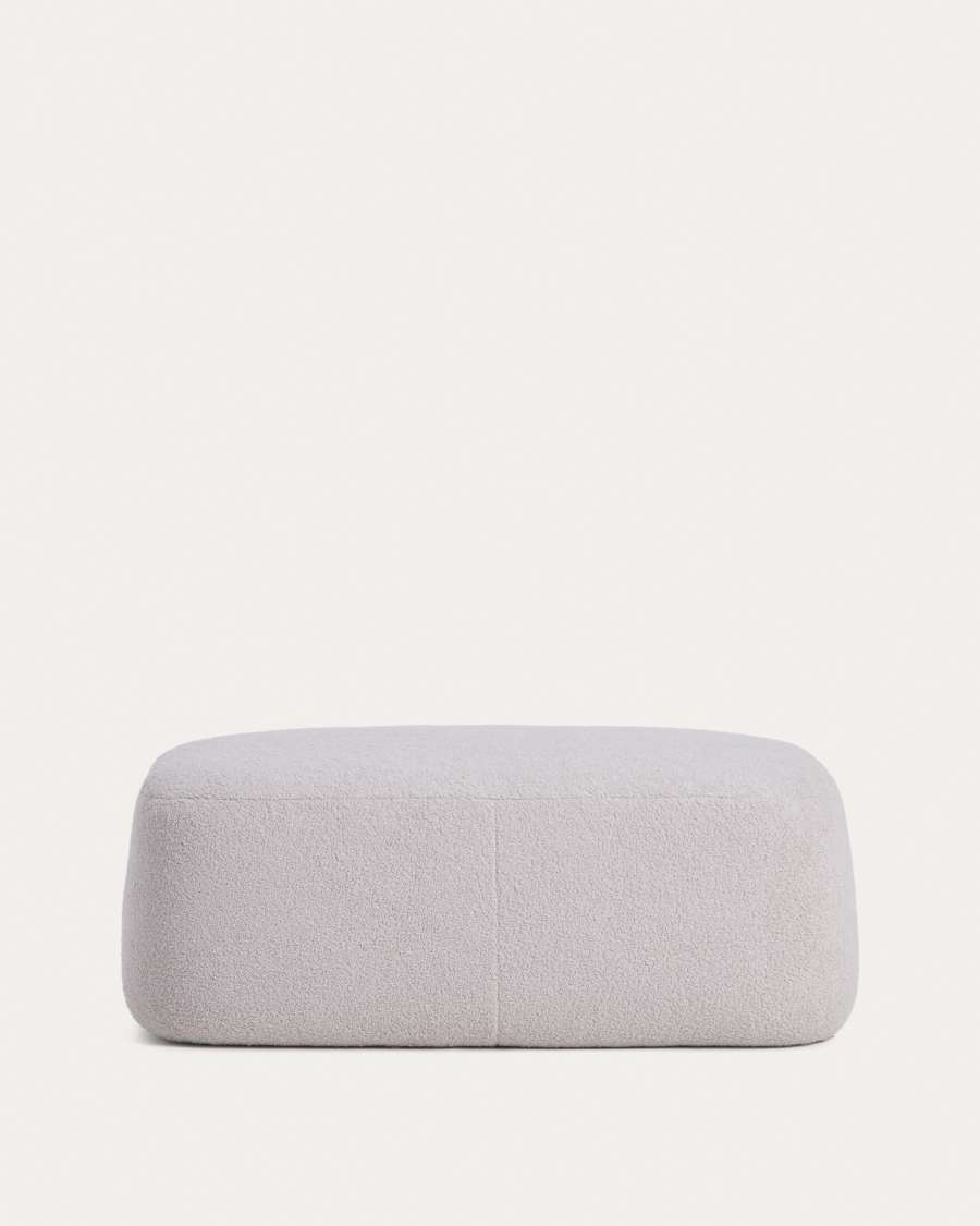 Repose-pieds Martina en bouclette grise 123 x 85 cm Certifié FSC Mix Credit