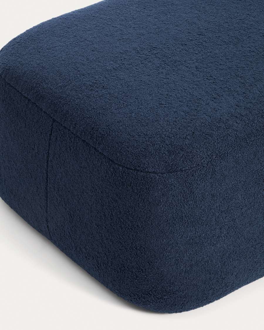 Repose-pieds Martina en bouclette bleu marine 123 x 85 cm – Certifié FSC Mix Credit