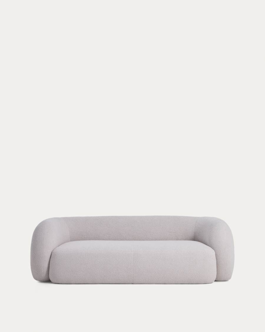 Martina grey bouclé 3-seater sofa 246 cm FSC Mix Credit
