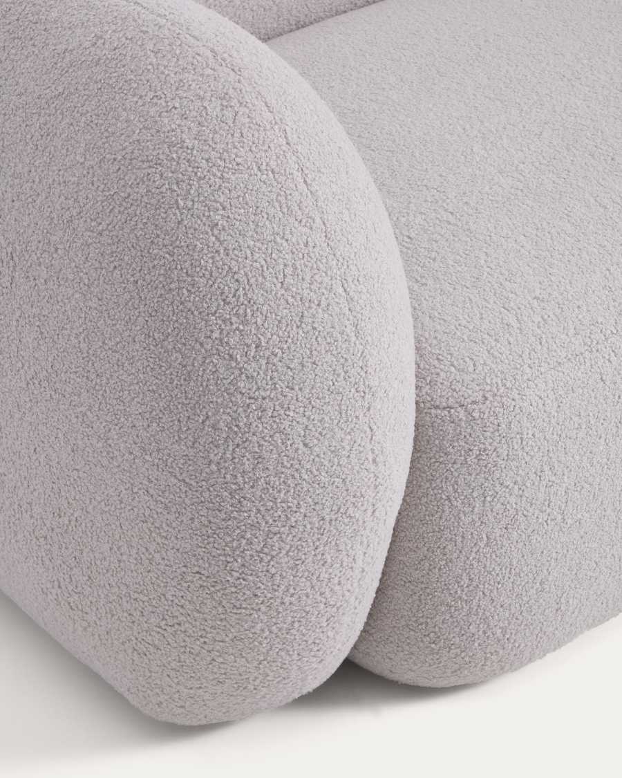 Martina grey bouclé 3-seater sofa 246 cm FSC Mix Credit