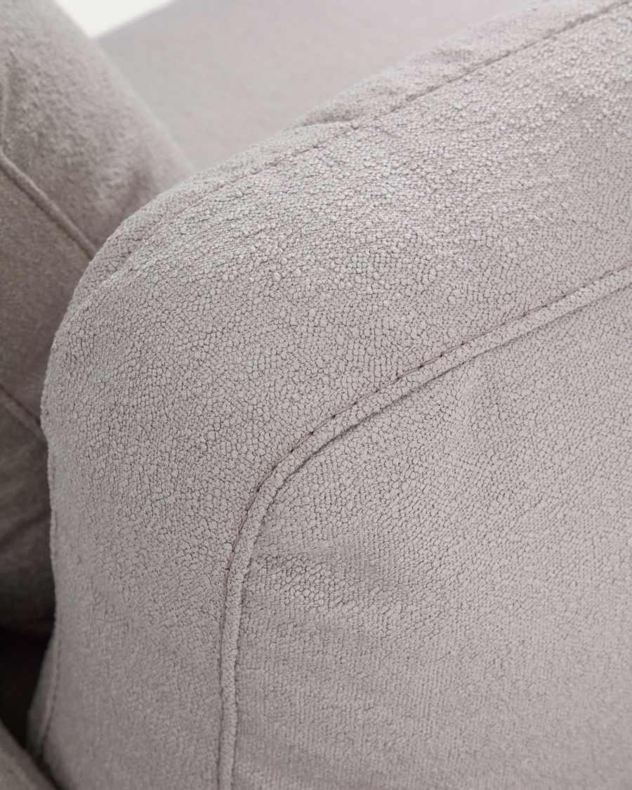 4-Sitzer-Sofa Gala aus grauem Micro-Bouclé mit linker Chaise Longue FSC Mix Credit 300 cm