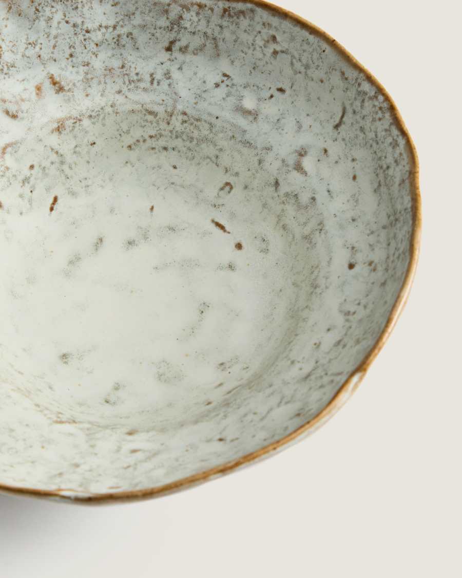 Piatto fondo Alenia in ceramica marrone