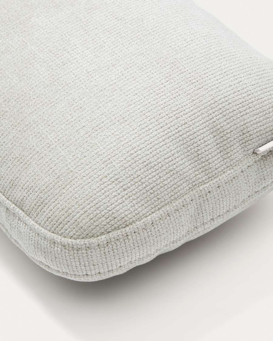 Nuala pearl-coloured chenille cushion 24 x 72cm