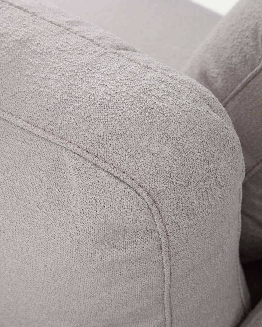 Gala 3-seater grey micro bouclé sofa FSC Mix Credit 210 cm