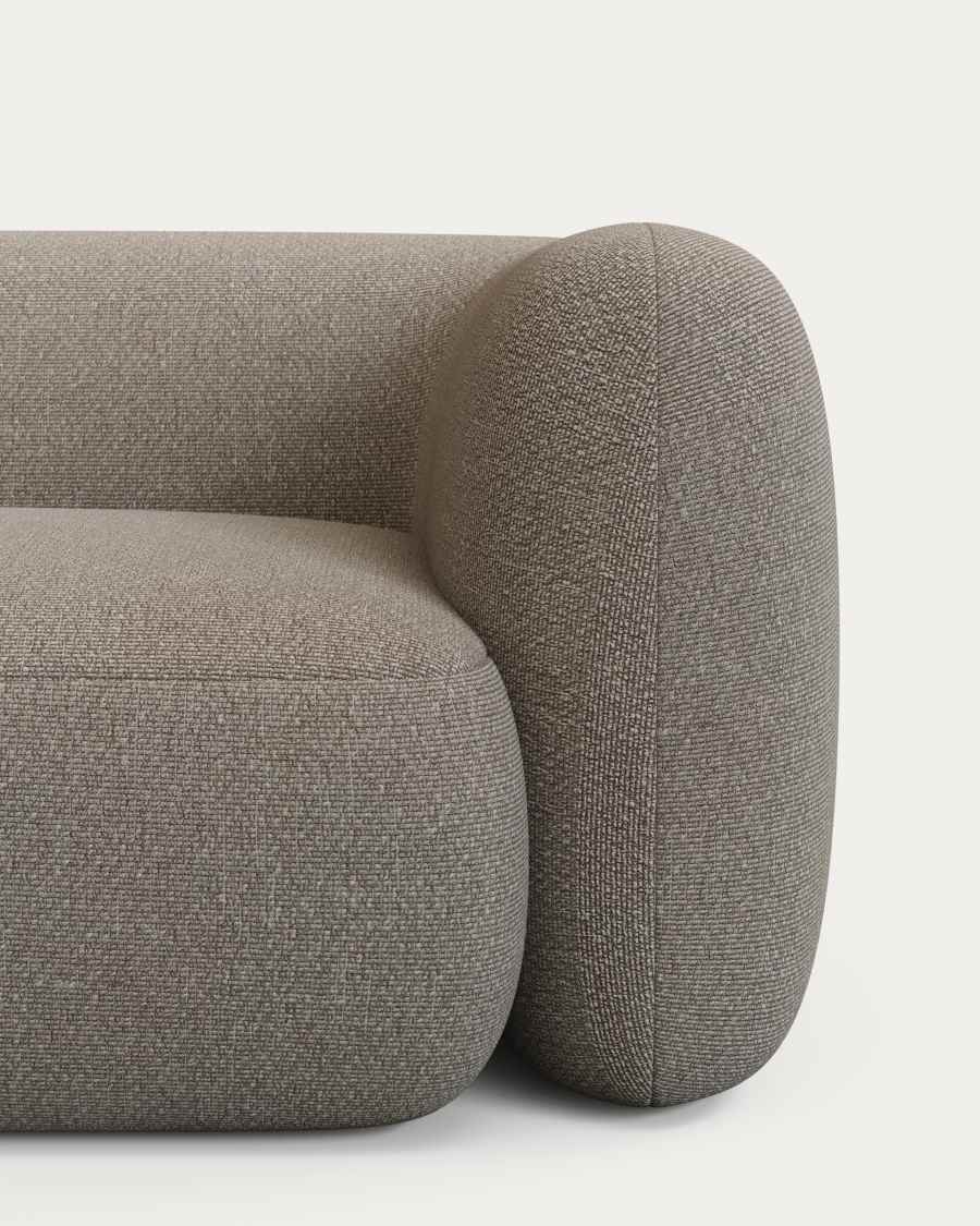 3-Sitzer-Sofa Martina in Lammfelloptik in Steinton 246 cm FSC Mix Credit