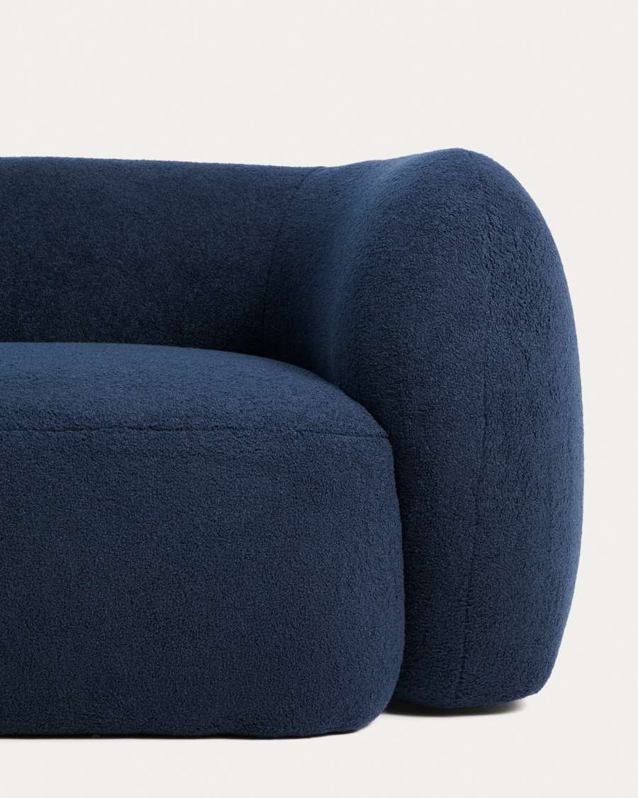 Martina navy blue bouclé 3-seater sofa 246 cm FSC Mix Credit