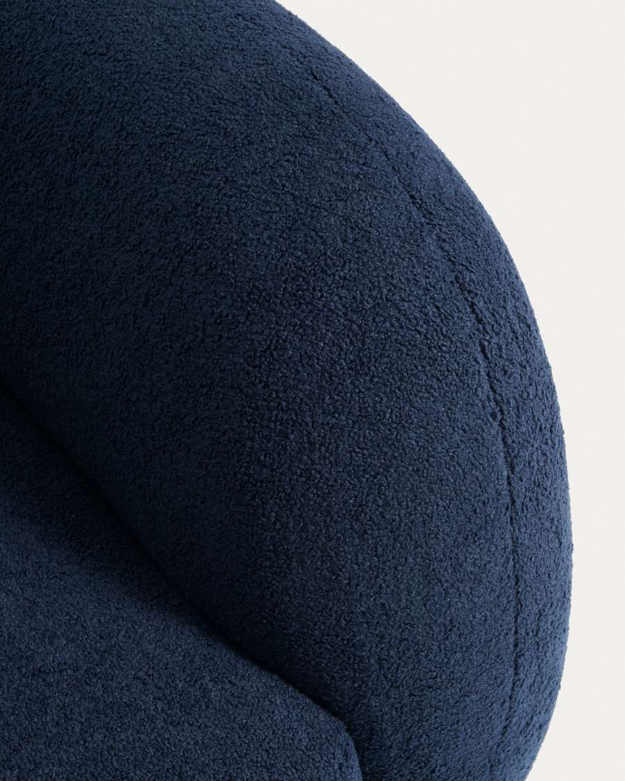 Martina navy blue bouclé 3-seater sofa 246 cm FSC Mix Credit