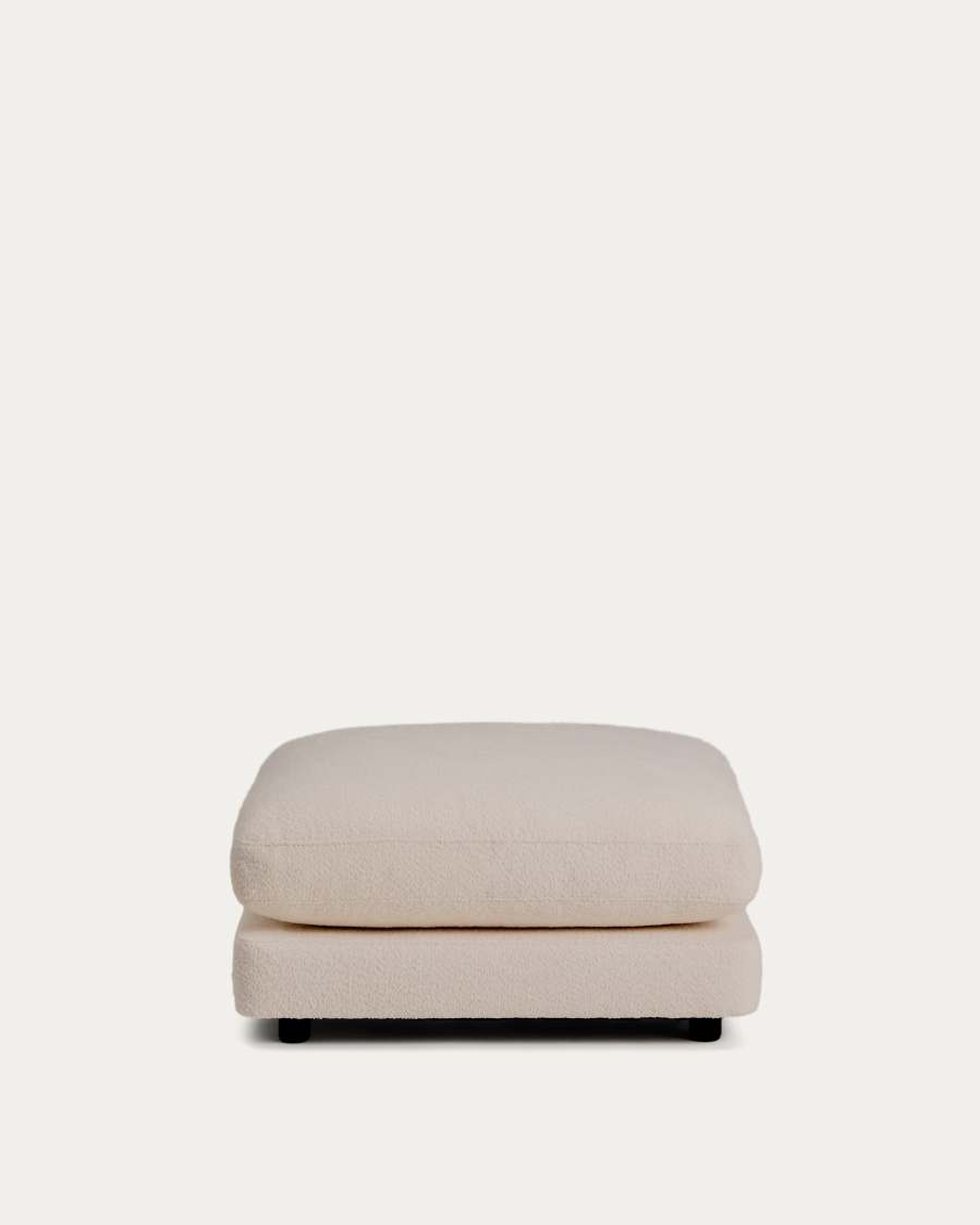 Fußablage Gala in beigem, schwer entflammbarem Lammfellimitat, FSC Mix Credit, 90 x 90 cm