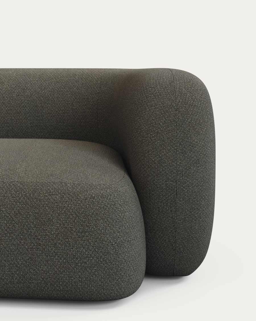 Martina green chenille 3-seater modular sofa with left chaise longue 287cm