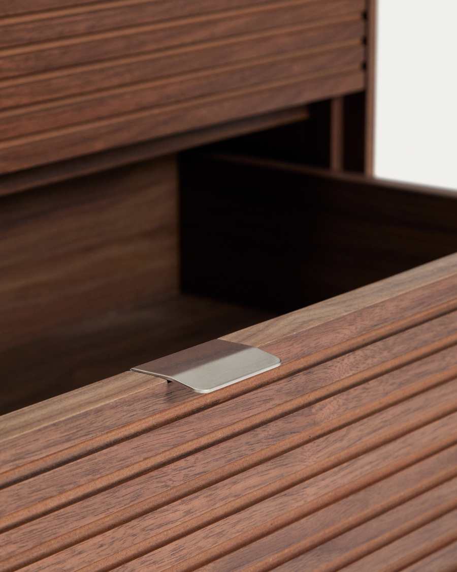 Norlen 3-drawer chest of drawers in walnut veneer FSC Mix Credit 101 x 75cm