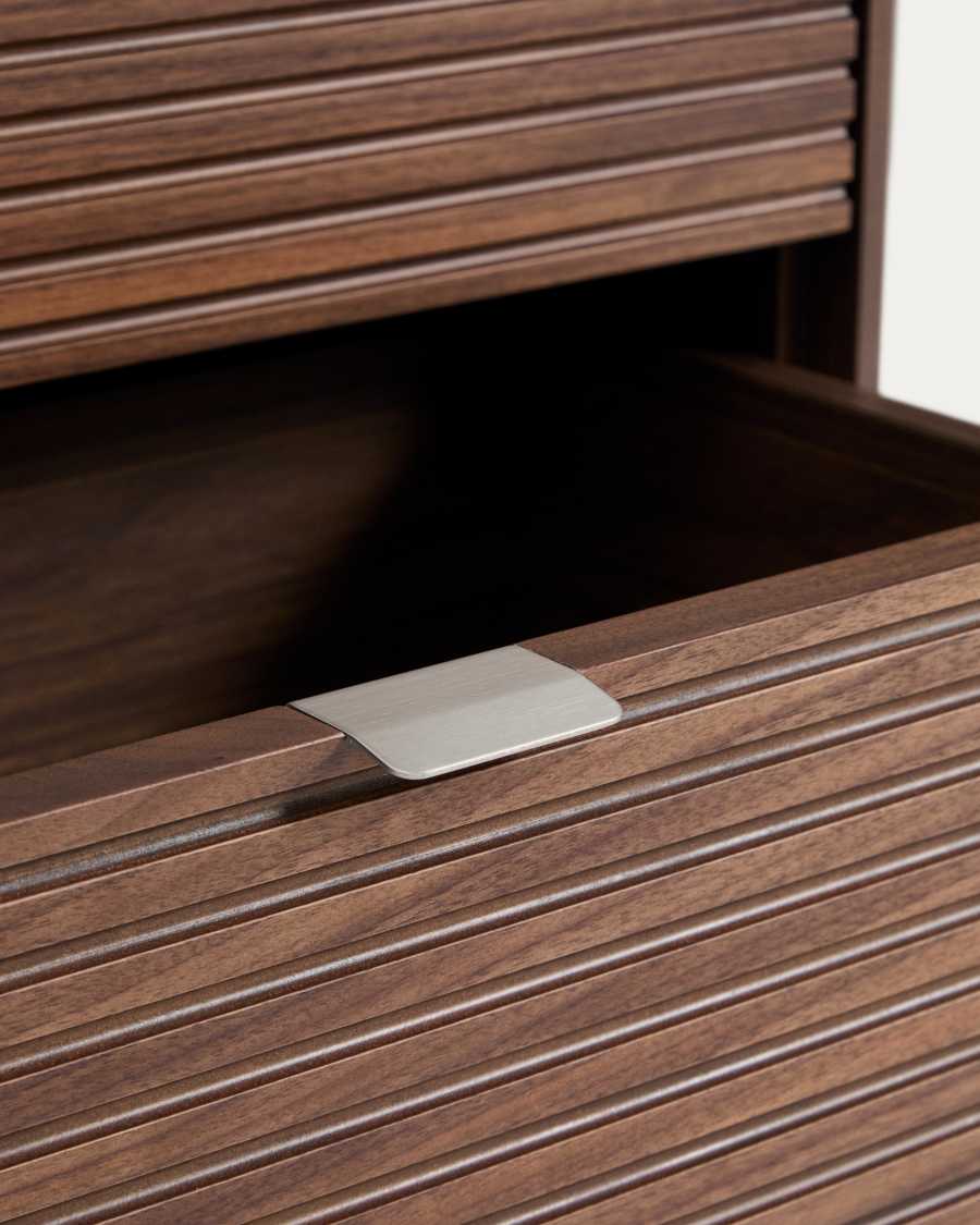 Norlen 2-drawer bedside table in walnut veneer FSX Mix Credit 60 x 52cm