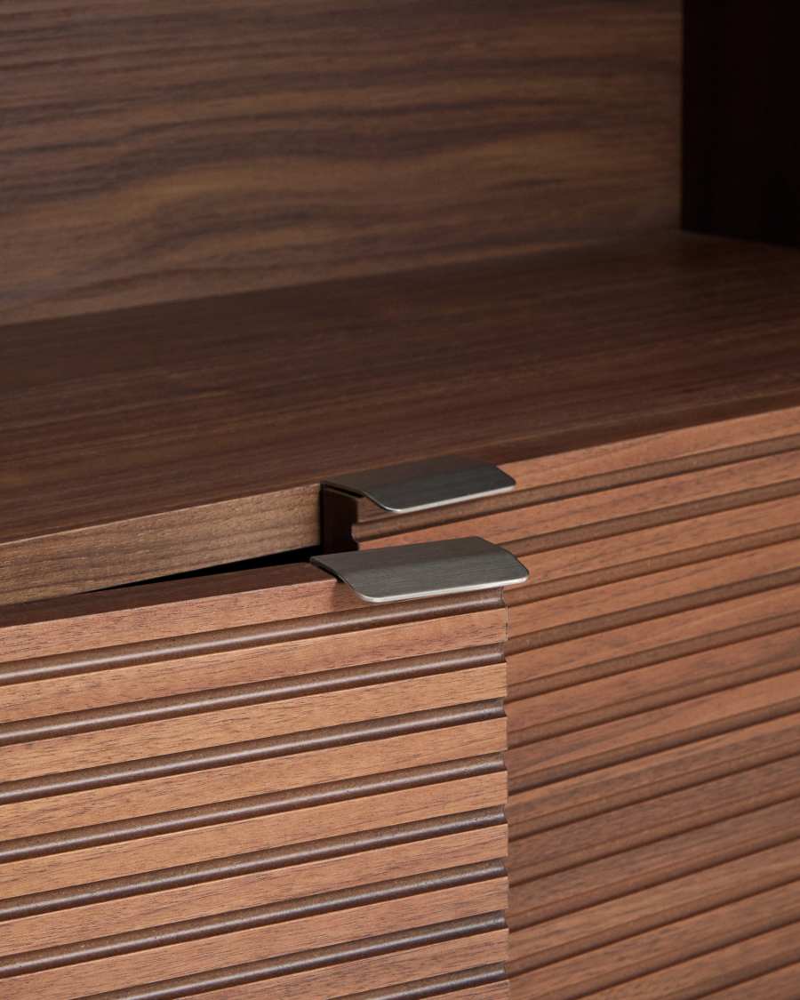 Norlen walnut veneer shelving unit FSC Mix Credit 90 x 190cm