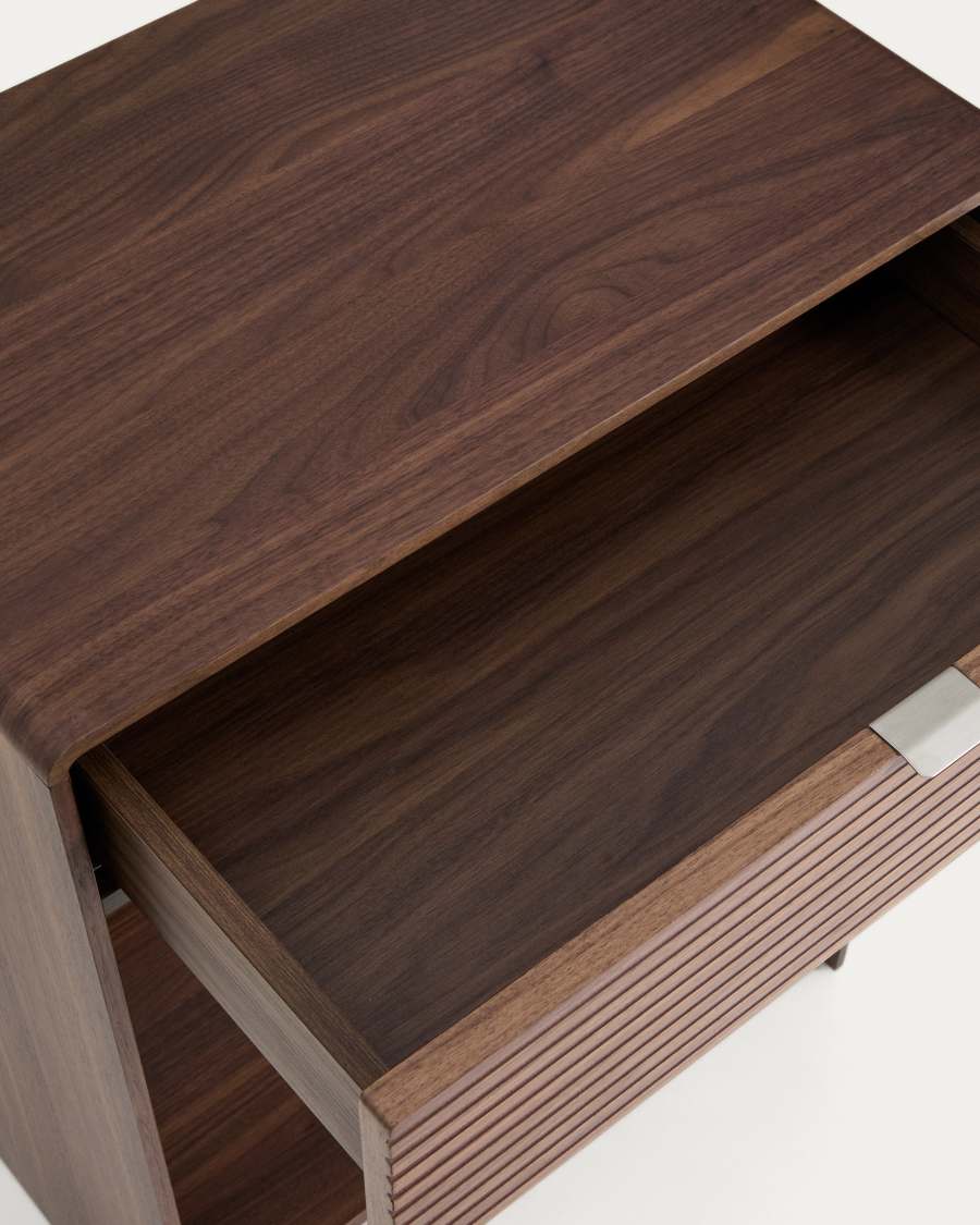 Norlen sideboard with drawer and shelf in walnut veneer FSC Mix Credit 60 x 81cm