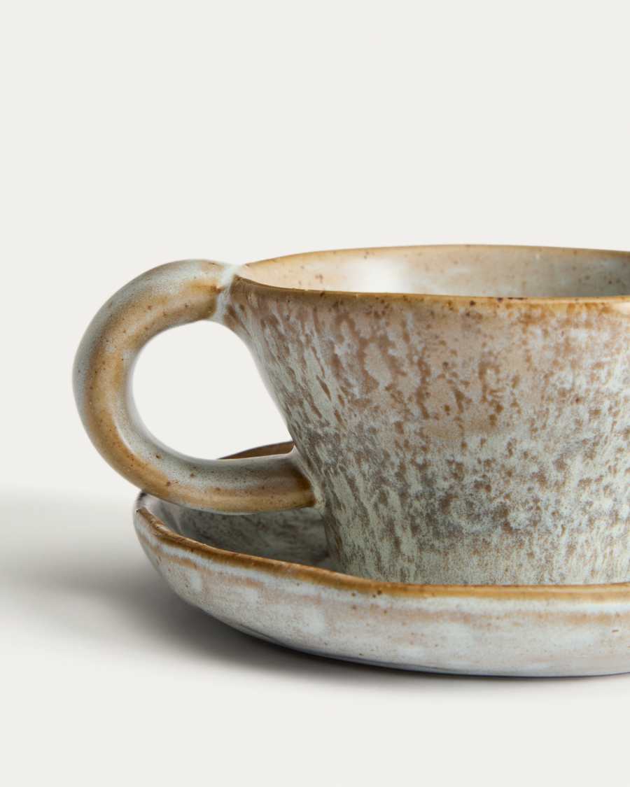 Tassa Alenia de ceràmica marró