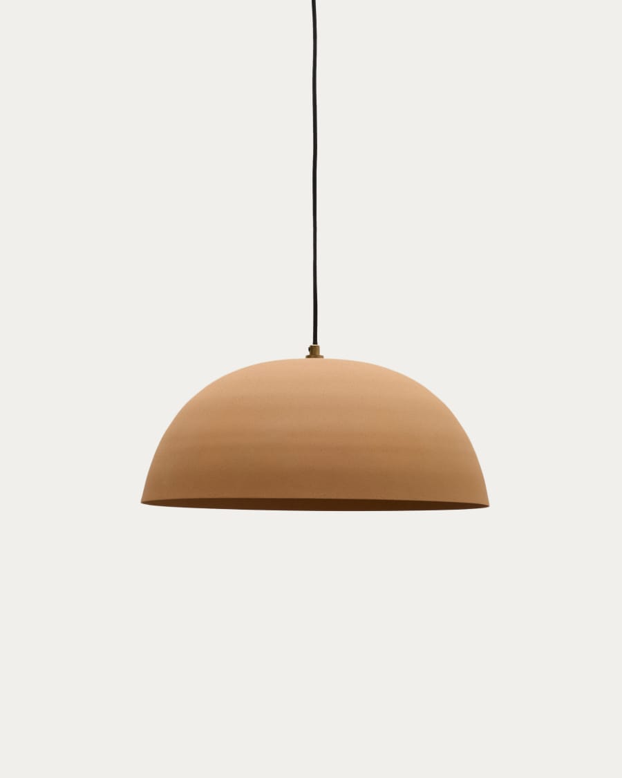 Lampada da soffitto Nibla in metallo effetto terracotta Ø46 cm