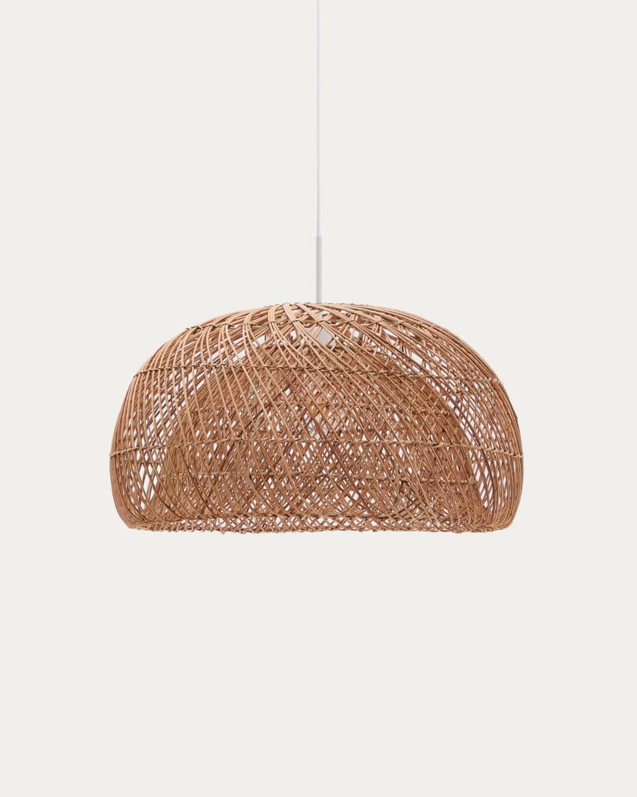 Lampenschirm für Deckenleuchte Isora aus Rattan mit Finish in natürlichem Farbton Ø 60 cm