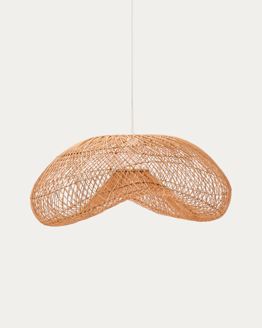 Lampenschirm für Deckenleuchte Isora aus Rattan mit Finish in natürlichem Farbton 80 x 35 cm