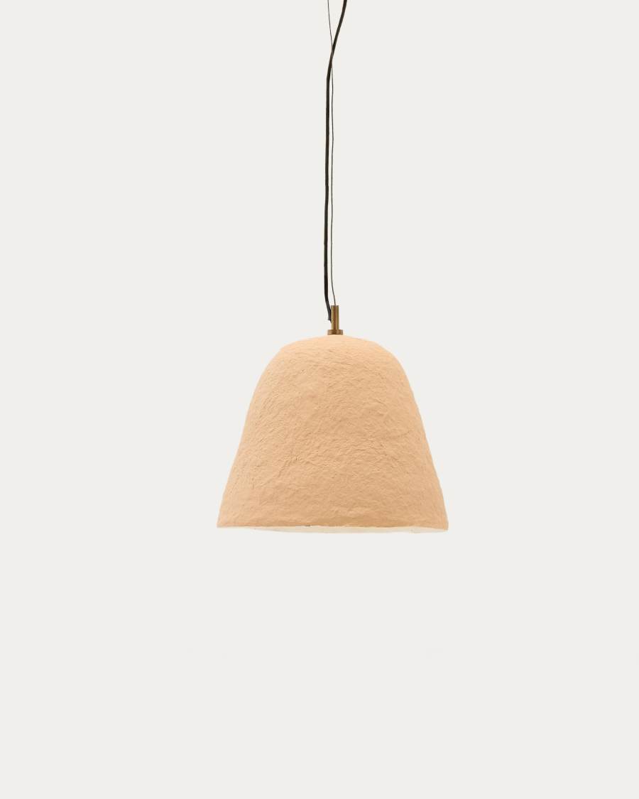Lampada da soffitto Lisora in cartapesta beige Ø 25 cm