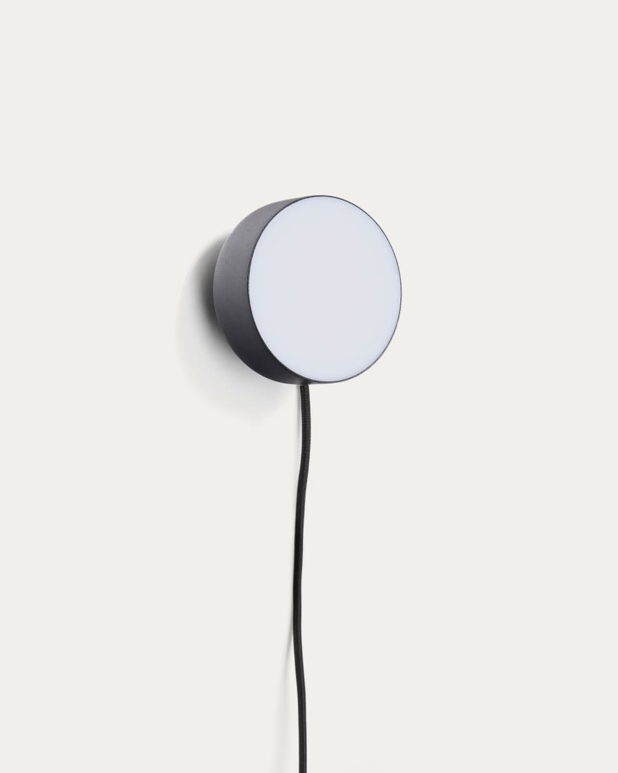 Orey black metal spotlight with UK adaptor