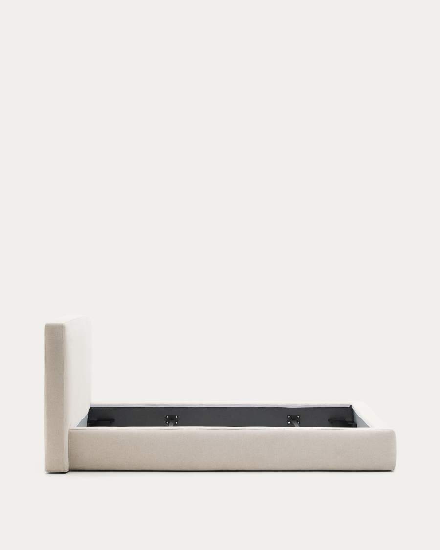 Ecru Blok bed with removable covers for 90 x 200 cm mattress FSC Mix Credit