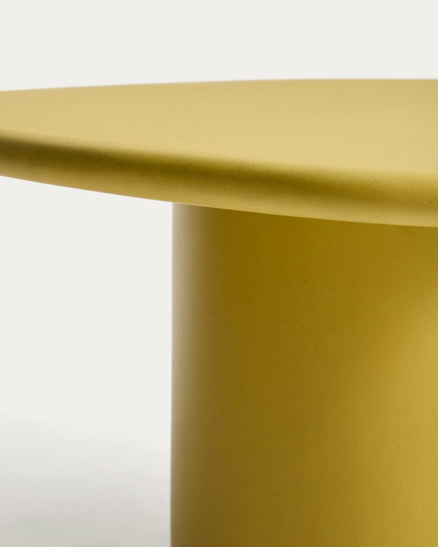 Macarella coffee table in mustard concrete 83 x 77cm