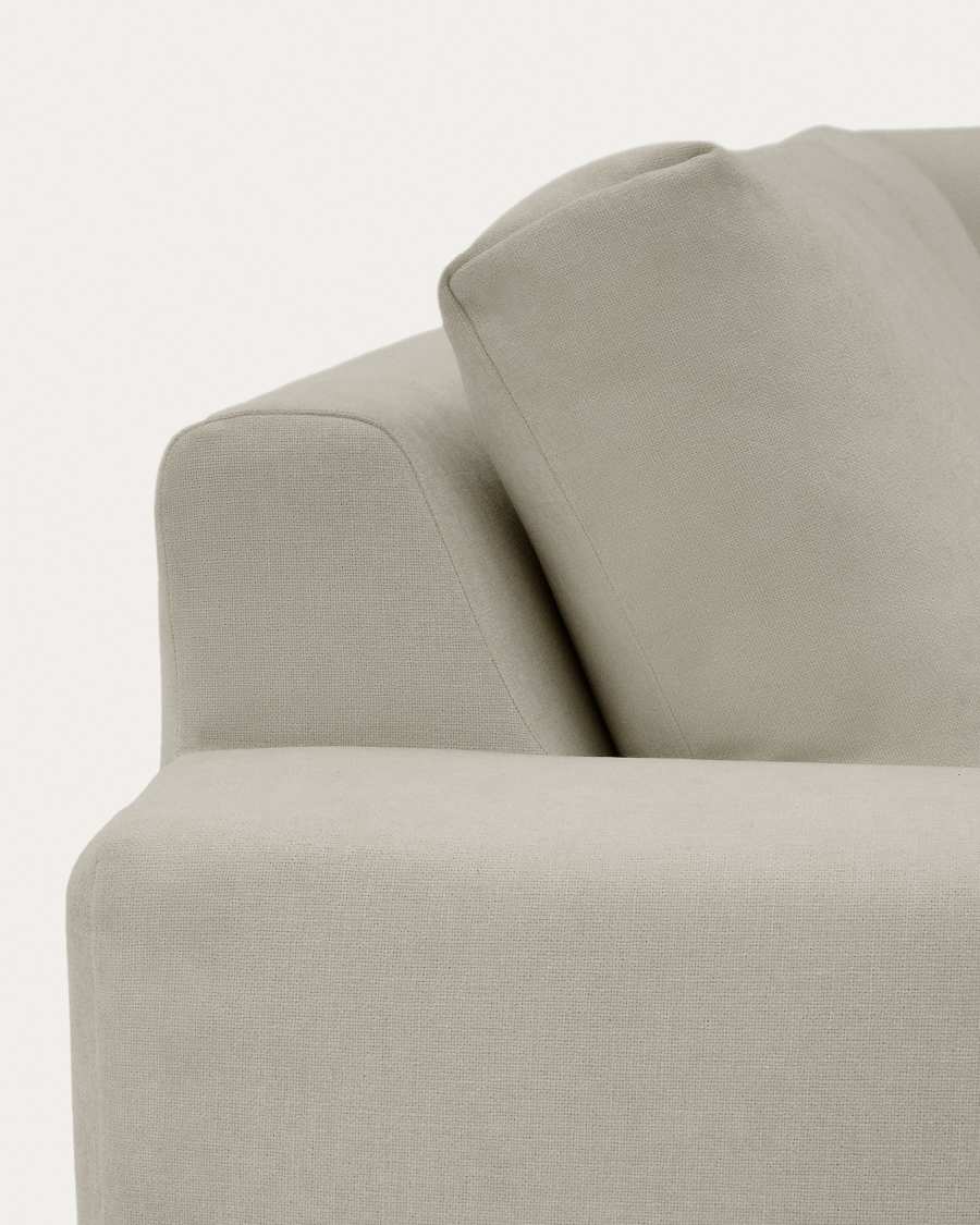 Alea removable cover modular sofa 5-seater in light brown 310 x 310 cm