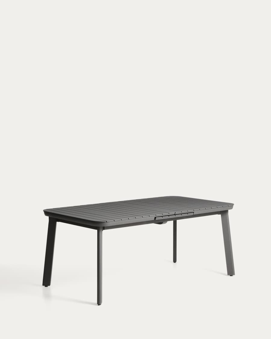 Ανοιγόμενο τραπέζι εξωτερικού χώρου Izola από αλουμίνιο με φινίρισμα γραφίτη 185 (235) x 100 εκ