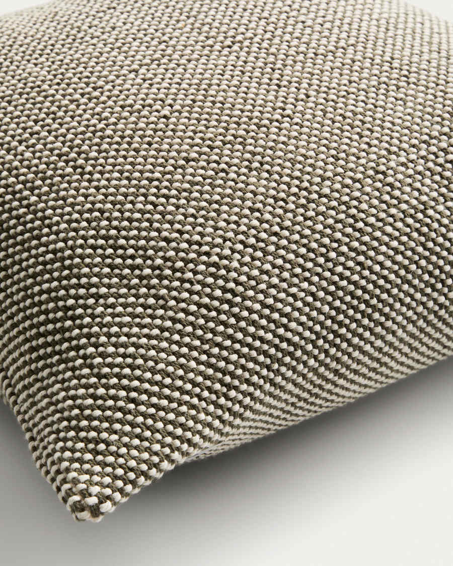 Narida green 100% cotton jacquard cushion cover 50 x 50cm