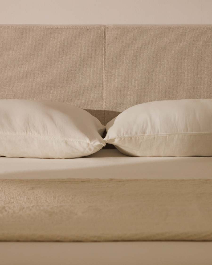 Blok ecru headboard with removable cover for bed up to 160cm