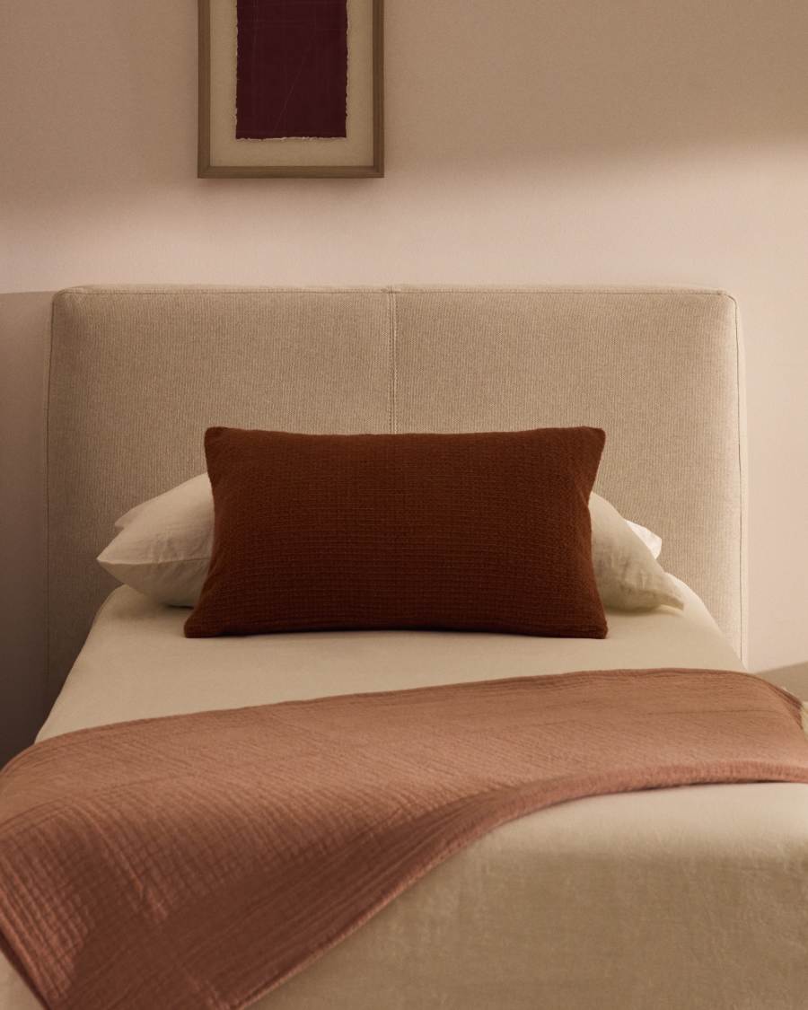 Blok ecru headboard with removable cover for bed up to 90cm