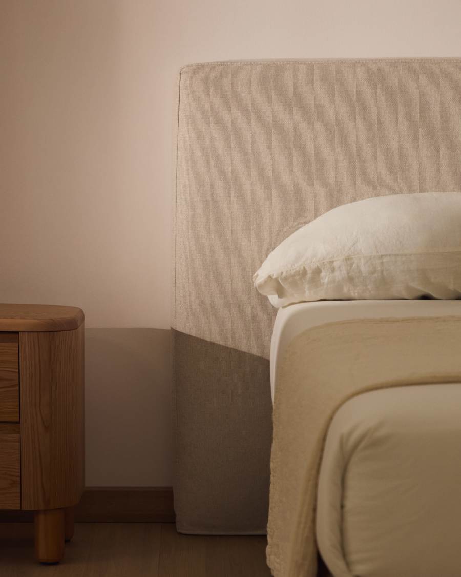 Blok ecru headboard with removable cover for bed up to 180cm