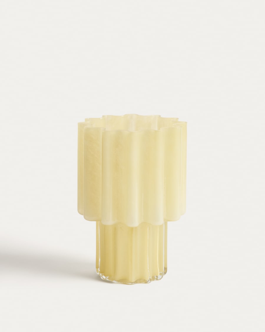 Vase Cristila aus gelbem Glas, 25 cm