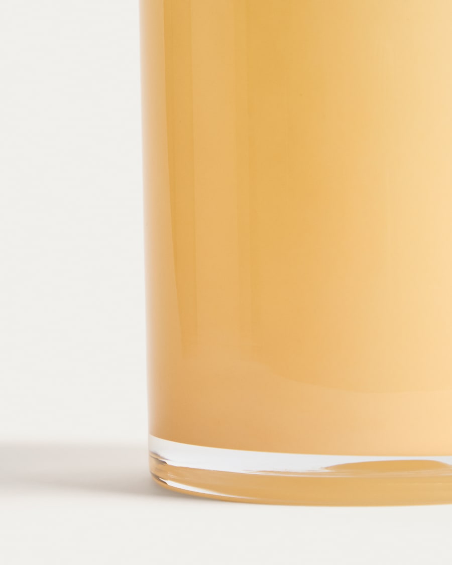 Vase Endasi en verre jaune 31 cm