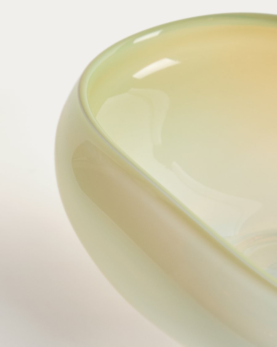 Centerpiece Nodila από λευκό γυαλί 30 x 21 εκ