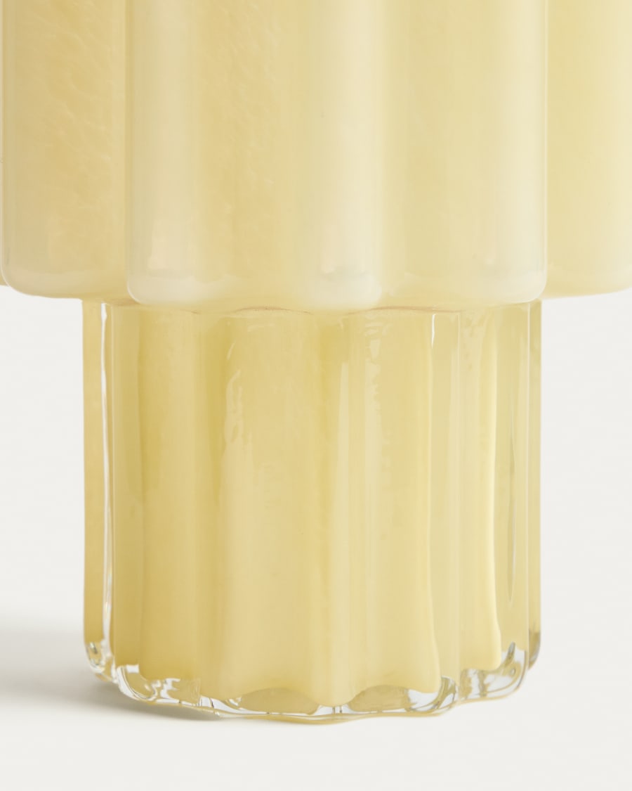 Vase Cristila aus gelbem Glas, 25 cm