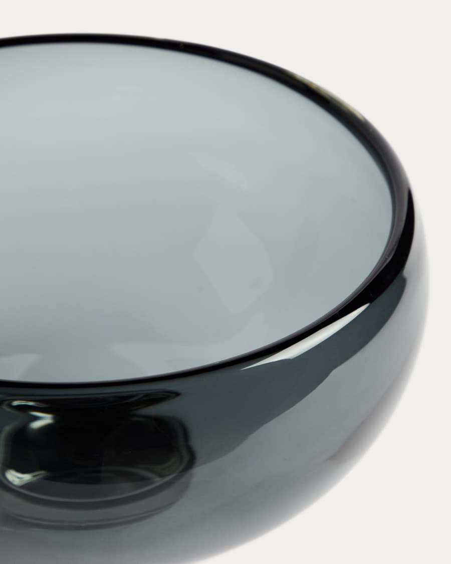 Centerpiece Sirau από γκρι γυαλί  Ø29,8 εκ