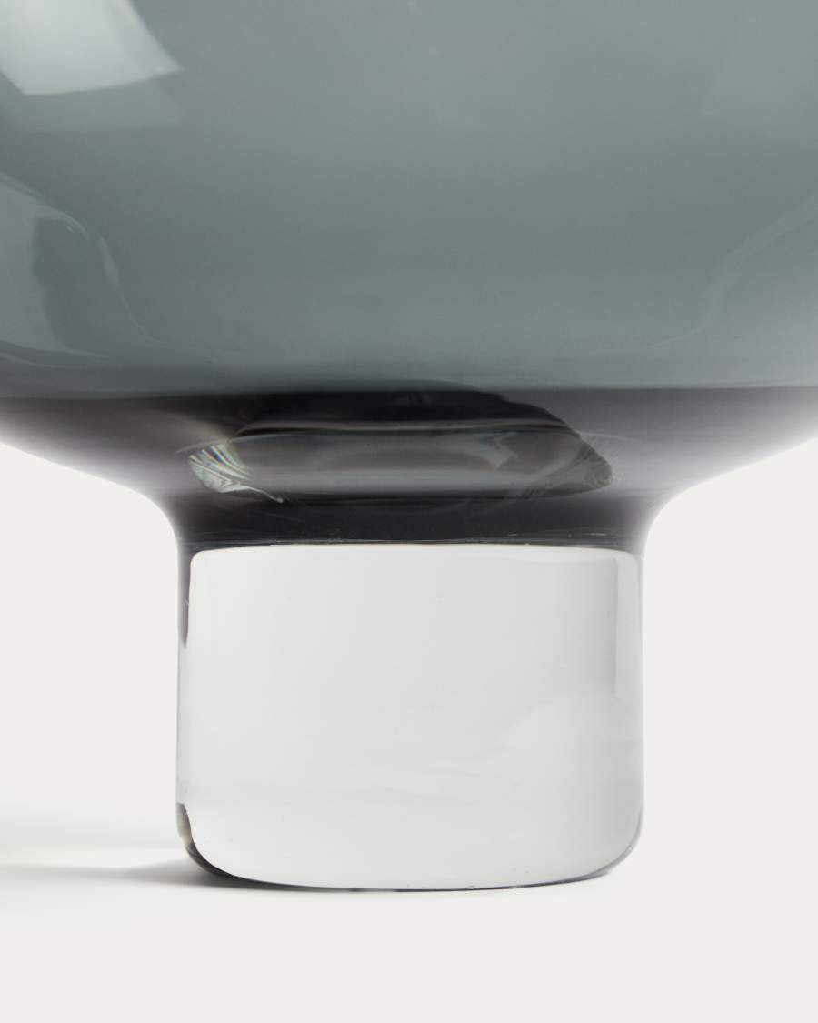 Centerpiece Sirau από γκρι γυαλί  Ø29,8 εκ